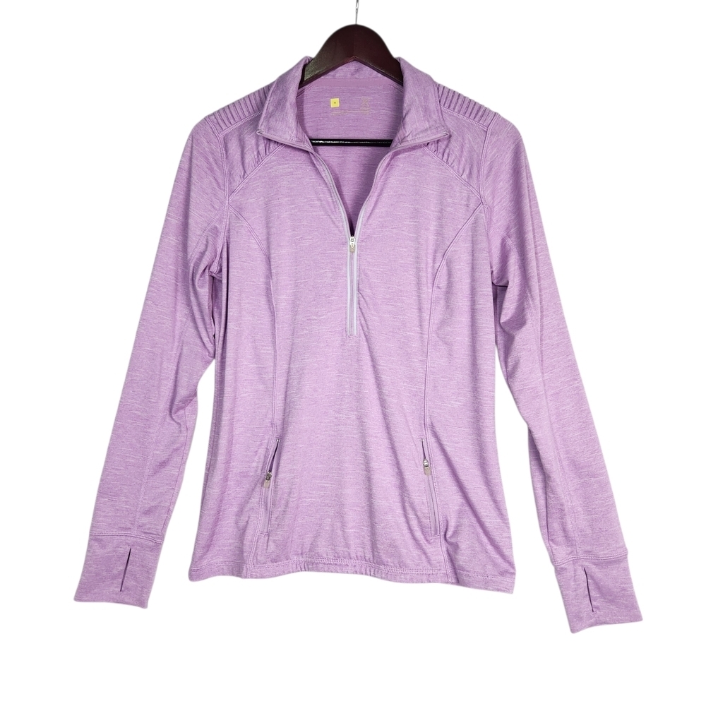 Xersion Purple Quarter Zip Athletic Women’s Medium Activewear Jacket Thumbholes